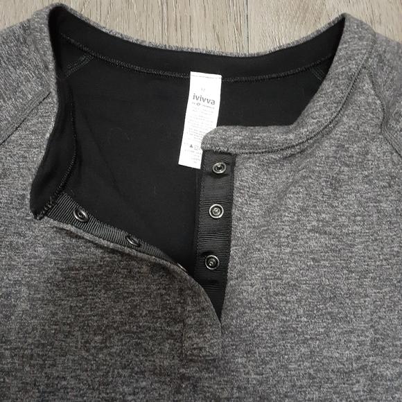 Ivivva by Lululemon Set To Go Reversible Heather Grey/Black Shirt Dress Girls 12 - Picture 4 of 8